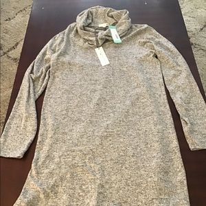 Cowl neck sweater dress